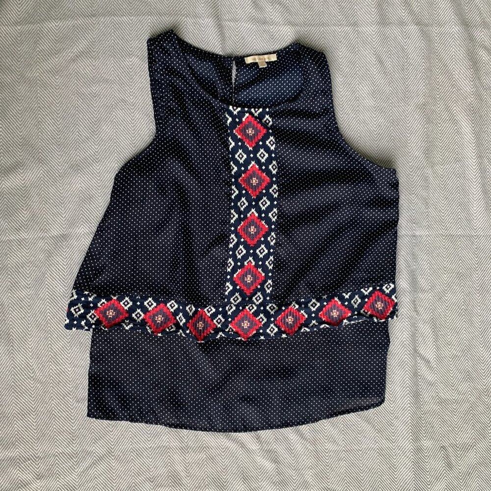 ANTHROPOLOGIE -  Sleeveless Blouse w/Split Back